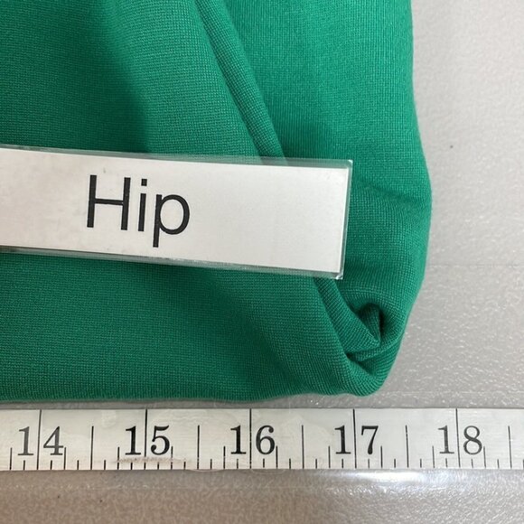 Zara Trafaluc Dress Sheath V Neck Midi Zip Detail Green Size Large L - Picture 16 of 16